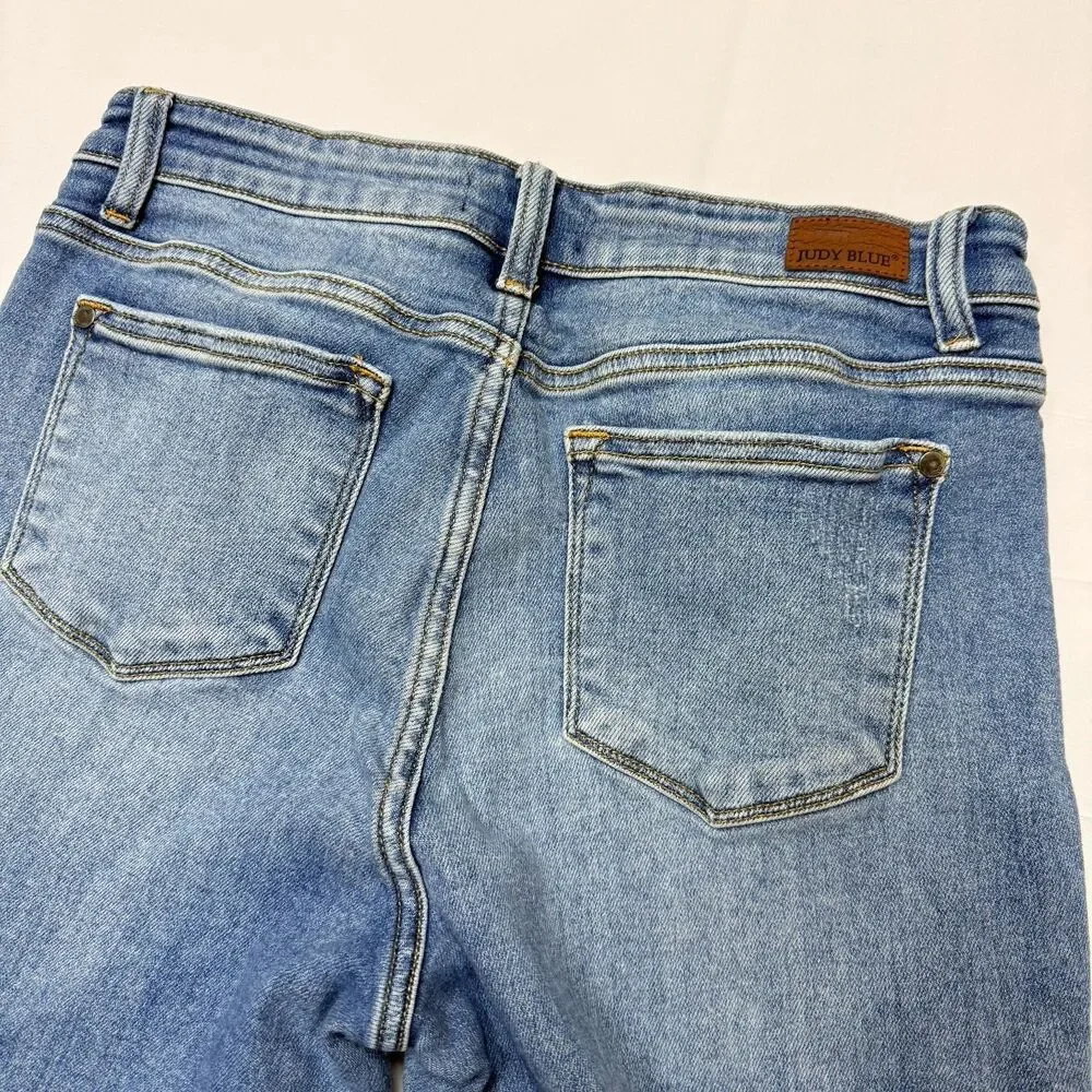 Judy Blue Skinny Jeans Womens 7/28 Medium Wash Blue Denim JB82106MD Stretch